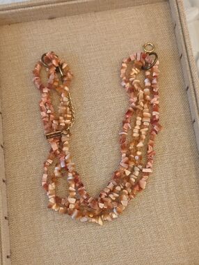 Anthony Alexander Coral Vintage Necklace Adjustable Length